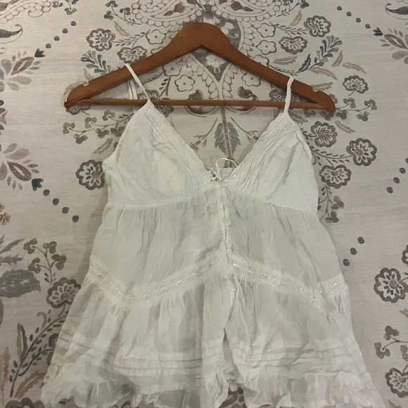 Kimchi Blue Tara Embroidered Cotton Babydoll Cami EUC - Picture 7 of 7